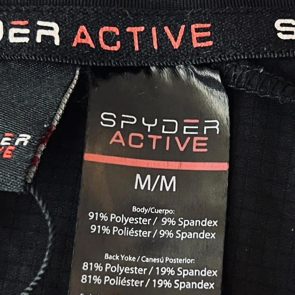 Spyder Active Mens Black Performance T-Shirt Sz M Lightweight Athletic Wear NWOT